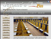 Tablet Screenshot of jeromespartyplus.com